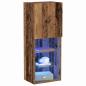 Preview: TV-Schrank mit LED-Lichtern Alte Holz 40,5x30x102 cm
