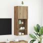 Preview: ARDEBO.de - TV-Schrank mit LED-Lichtern Artisan Eiche 40,5x30x102 cm