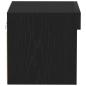 Preview: Wandregal mit LED-Lichtern Schwarz Eiche 40x30x30 cm