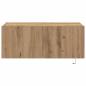 Preview: TV-Wandschrank mit LED-Lichtern Artisan Eiche 80x35x31 cm