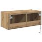 Preview: TV-Wandschrank mit LED-Lichtern Artisan Eiche 80x35x31 cm