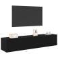 Preview: TV-Wandschrank 2 stk. Schwarz Eichen-Optik Holzwerkstoff