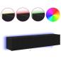 Preview: TV-Wandschrank 2 stk. Schwarz Eichen-Optik Holzwerkstoff