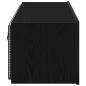 Preview: TV-Wandregal mit LED-Lichtern Schwarz Eiche 100x35x31 cm