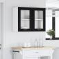 Preview: Schwarzer Eichenhängeschrank 80x31x60 cm aus Holzwerkstoff