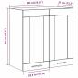 Preview: Wandglasvitrine in Schwarz-Eiche - 60x31x60 cm