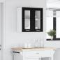 Preview: Wandglasvitrine in Schwarz-Eiche - 60x31x60 cm