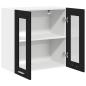 Preview: Wandglasvitrine in Schwarz-Eiche - 60x31x60 cm