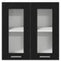 Preview: Wandglasvitrine in Schwarz-Eiche - 60x31x60 cm