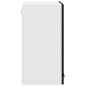 Preview: Wandglasvitrine in Schwarz-Eiche - 60x31x60 cm