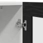 Preview: Wandglasvitrine in Schwarz-Eiche - 60x31x60 cm