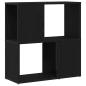 Preview: ARDEBO.de - Bücherregal Schwarz Eiche 60x24x63 cm Holzwerkstoff