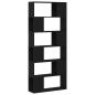 Preview: Bücherregal Schwarz Eiche 80x24x186 cm Holzwerkstoff