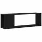 Preview: Bücherregal Schwarz Eiche 100x24x32 cm Holzwerkstoff