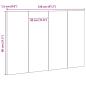 Preview: Bett Kopfteil Schwarz Eiche 120x1,5x80 cm Ingenieurholz