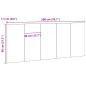 Preview: Bettkopfteile Schwarzes Eichenholz 200x1,5x80 cm Spanplatte