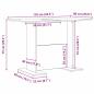 Preview: Esstisch Beton Grau 110x60x75 cm Holzwerkstoff