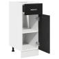 Preview: Schwarzer Eichen-Ziehenunterbau-Schrank - 30x46x81.5 cm