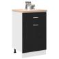 Preview: Schwarzer Eiche Schubladenschrank - 50x46x81,5 cm, Hergestellt aus Holzwerkstoff
