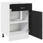 Preview: Schwarzer Eiche Schubladenschrank - 50x46x81,5 cm, Hergestellt aus Holzwerkstoff