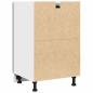 Preview: Schwarzer Eiche Schubladenschrank - 50x46x81,5 cm, Hergestellt aus Holzwerkstoff