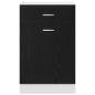 Preview: Schwarzer Eiche Schubladenschrank - 50x46x81,5 cm, Hergestellt aus Holzwerkstoff