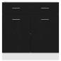 Preview: Schrank mit Schublade in Schwarz-Eiche, 80x46x81.5 cm, Hergestellt aus Holzwerkstoff