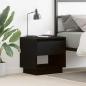 Preview: ARDEBO.de - Nachttisch Schwarz Eiche 45x34x48 cm Holzwerkstoff