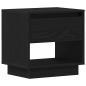 Preview: Nachttisch Schwarz Eiche 45x34x48 cm Holzwerkstoff