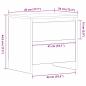 Preview: Nachttisch Artisan Eiche 45x34x44,5 cm Holzwerkstoff