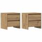 Preview: Nachttisch 2 Stück Artisan Eiche 45x34x44,5 cm Holzwerkstoff