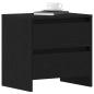 Preview: Nachttisch Schwarz Eiche 45x34x44,5 cm Holzwerkstoff