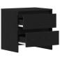 Preview: Nachttisch Schwarz Eiche 45x34x44,5 cm Holzwerkstoff