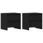 Preview: Nachttisch 2 Stück Schwarz Eiche 45x34x44,5 cm Holzwerkstoff