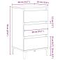 Preview: Nachttisch Altholz 40x35x70 cm Werkstoffholz