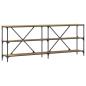 Preview: Konsolentisch Artisan Eiche 200x30x75 cm Ingenieurholz & Stahl