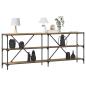 Preview: Konsolentisch Artisan Eiche 200x30x75 cm Ingenieurholz & Stahl