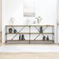 Preview: Konsolentisch Artisan Eiche 200x30x75 cm Ingenieurholz & Stahl