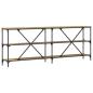 Preview: Konsolentisch Artisan Eiche 200x30x75 cm Ingenieurholz & Stahl