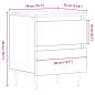 Preview: Nachttisch Artisan Eiche 40x35x50 cm Ingenieurt Holz