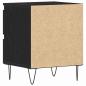 Preview: Nachttisch Schwarz Eiche 40x35x50 cm Ingenieurholz