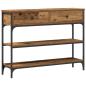 Preview: Konsolentisch Alte Holz 100x25x75 cm Ingenieurholz und Stahl