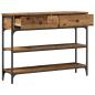 Preview: Konsolentisch Alte Holz 100x25x75 cm Ingenieurholz und Stahl