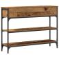Preview: Konsolentisch Alte Holz 100x25x75 cm Ingenieurholz und Stahl