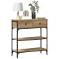 Preview: Konsolentisch Artisan Eiche 72,5x25x75 cm Holzwerkstoff & Stahl