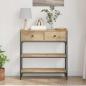 Preview: Konsolentisch Artisan Eiche 72,5x25x75 cm Holzwerkstoff & Stahl