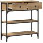 Preview: Konsolentisch Artisan Eiche 72,5x25x75 cm Holzwerkstoff & Stahl
