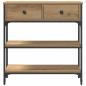 Preview: Konsolentisch Artisan Eiche 72,5x25x75 cm Holzwerkstoff & Stahl