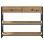 Preview: Konsolentisch Artisan Eiche 100x28x75 cm Holzwerkstoff & Stahl
