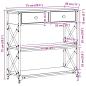 Preview: Konsole Tisch Artisan Eiche 75x28x75 cm Ingenieure Holz und Stahl
